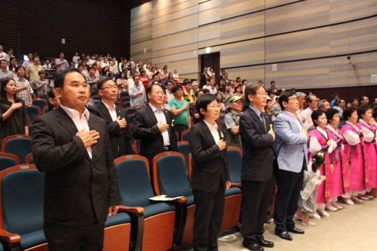  ▲이번 6.4 선거 당선자들 중 박창순 도의원, 김용 시의원 등이 내빈으로 참석했다.